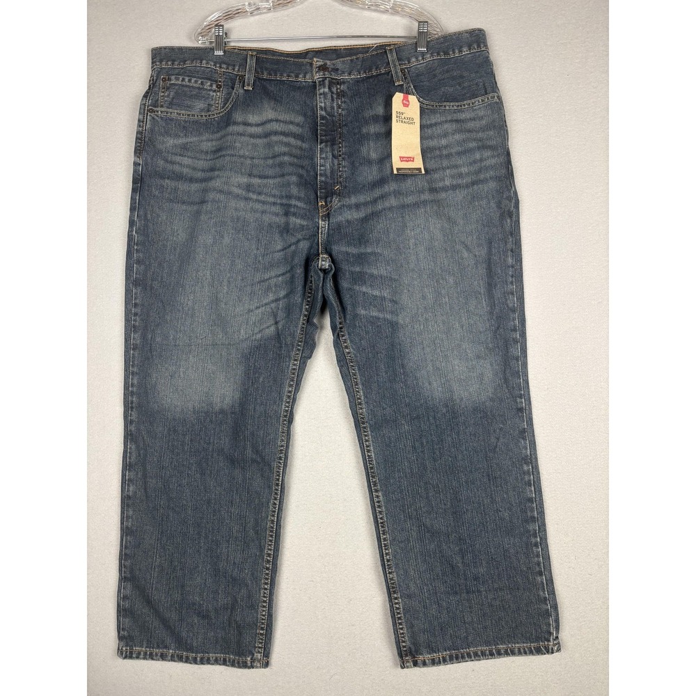 Levis 559 Jeans Mens 46x28 Medium Blue Relaxed Straight Denim Big & Tall NWT